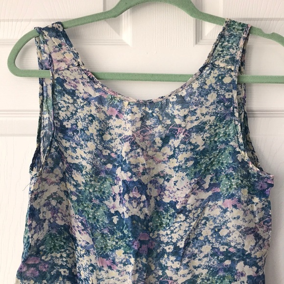 Medium Blue Green Silk Eliot Tank-top Shirt - Picture 11 of 13